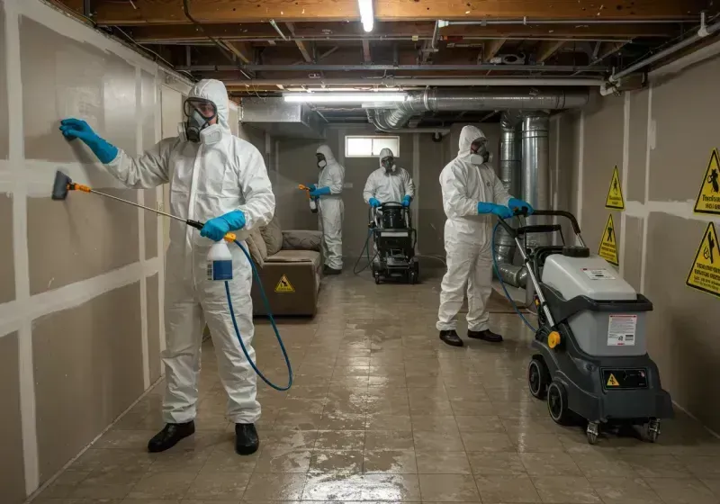 Basement Moisture Removal and Structural Drying process in Lewisburg, PA